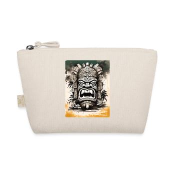 Tiki Mask Asia Art - Organic Pouch - nature - Front