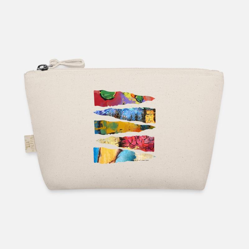 Abstract Colorful Paint Layer Design Organic Pouch
