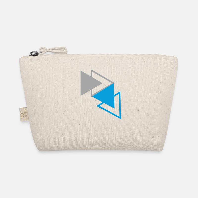 "Triangles Blue Gray Design" Organic Pouch