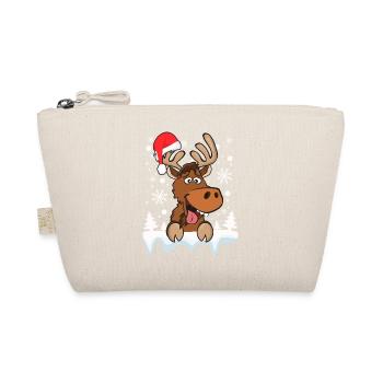 Cooles Rentier Weihnachtsmütze Schnee Weihnachten - Bio-Täschchen - Natur - Vorne