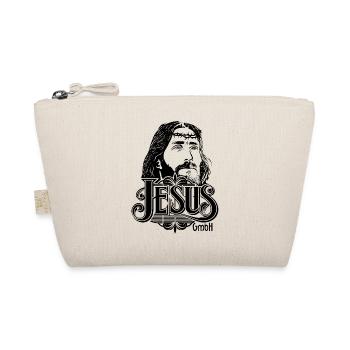 Jesus Head with Writing 2 - Organic Pouch - nature - Front
