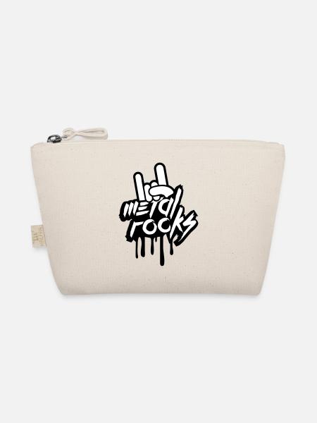 Heavy Metal Rocks Hard Rock Music Graffiti Spray - Organic Pouch - nature - Front