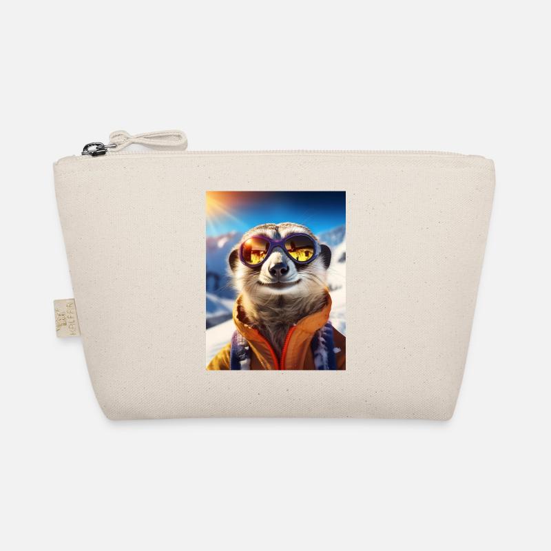 Erdmännchen im Skiurlaub Bio-Täschchen