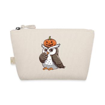 Mignon harfang des neiges Halloween citrouille dessin animé - Trousse biologique - nature - Devant