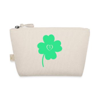 Shamrock Heart - Organic Pouch - nature - Front