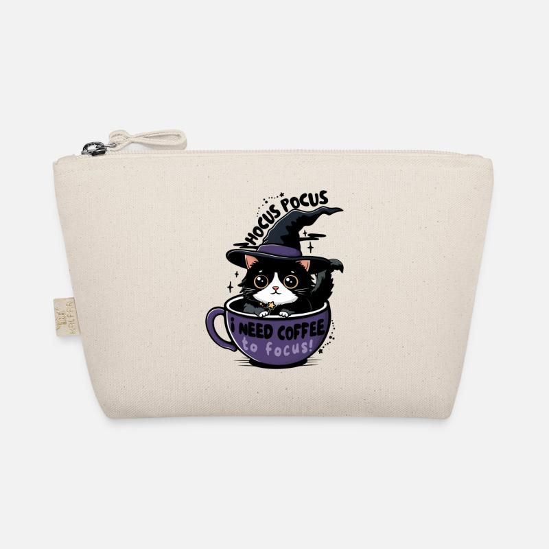 Coffee Witch Cat  Organic Pouch