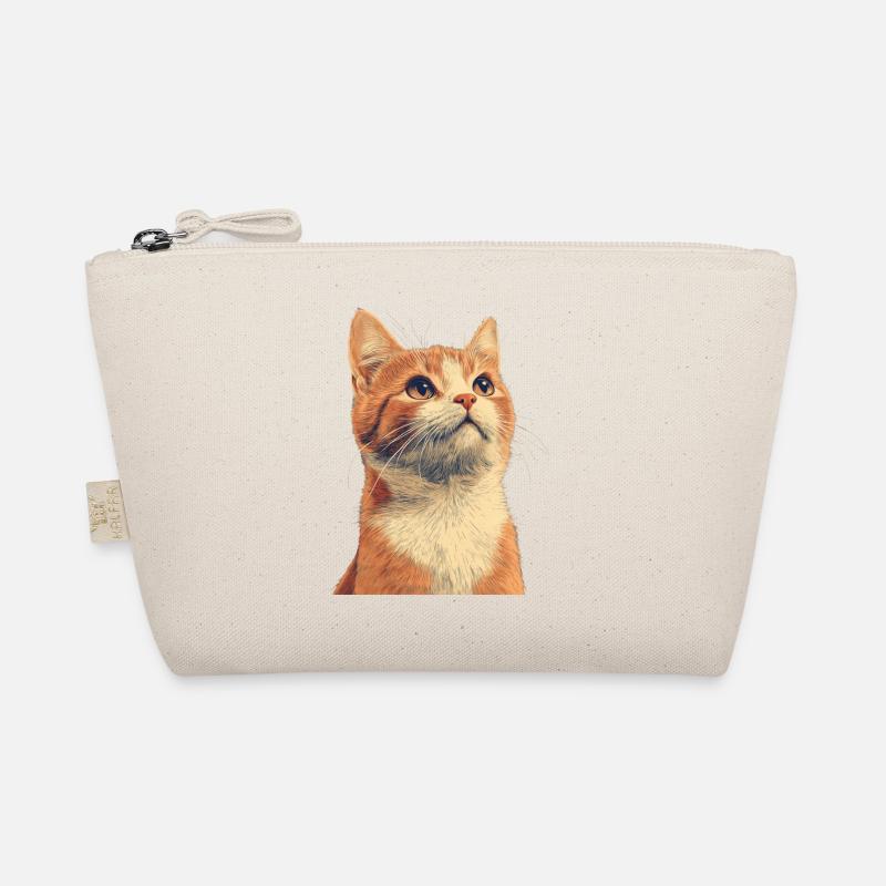 Chat roux mignon - Trousse biologique - nature