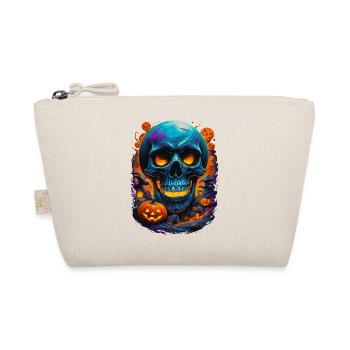 Halloween Skull - Bio-Täschchen - Natur - Vorne