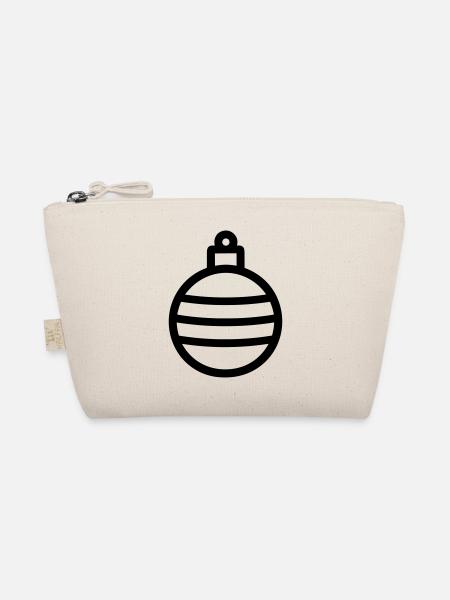 Weihnachtskugel - Bio-Täschchen - Natur - Vorne