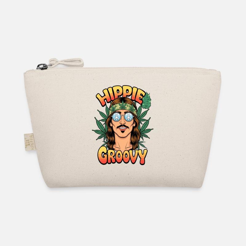 Hippie mit Hanf Bio-Täschchen