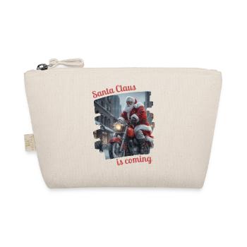 Santa Claus is coming - Weihnachtsmann Motorrad - Bio-Täschchen - Natur - Vorne