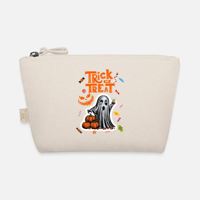 Trick or Treat - Funny Halloween Ghost Organic Pouch