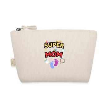 Super Mom - Liebevolle Mama mit süßen Baby-Icons - Bio-Täschchen - Natur - Vorne