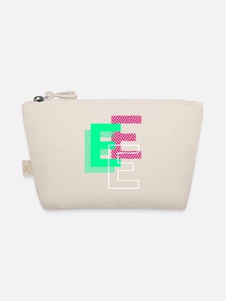 Anfangsbuchstabe E Design Geschenk - Bio-Täschchen - Natur