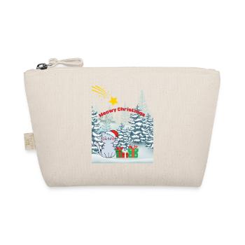 Meowy Christmas - Katze mit Sternschnuppe - Bio-Täschchen - Natur - Vorne