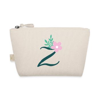 Eleganter Buchstabe 'Z' mit Blumen - Bio-Täschchen - Natur - Vorne