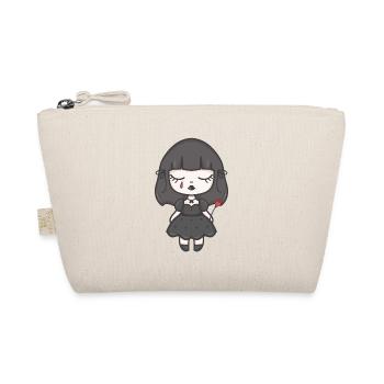 Gothic Doll with Red Rose - Organic Pouch - nature - Front