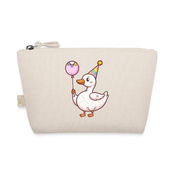 Goose Birthday Comic Cute - Organic Pouch - nature - Front