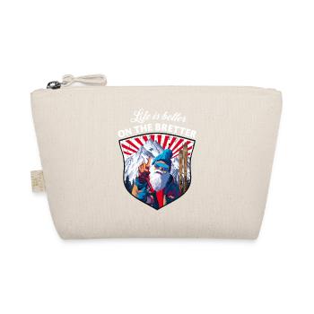 Ski, Skier - Life is better on the bretter - Organic Pouch - nature - Front