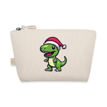 Dinosaur T-Rex Christmas - Organic Pouch - nature - Front