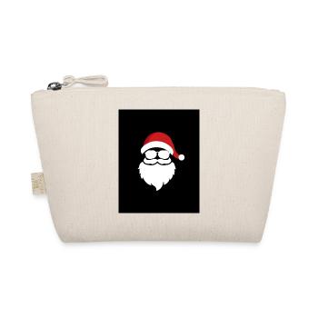 Stylischer Weihnachtsmann - Bio-Täschchen - Natur - Vorne