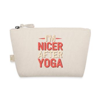 I'm Nicer After Yoga 16 - Bio-Täschchen - Natur - Vorne