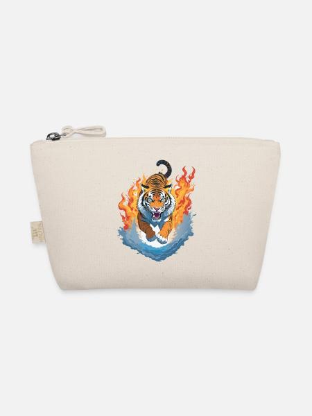 Flaming Tiger Jump - Organic Pouch - nature