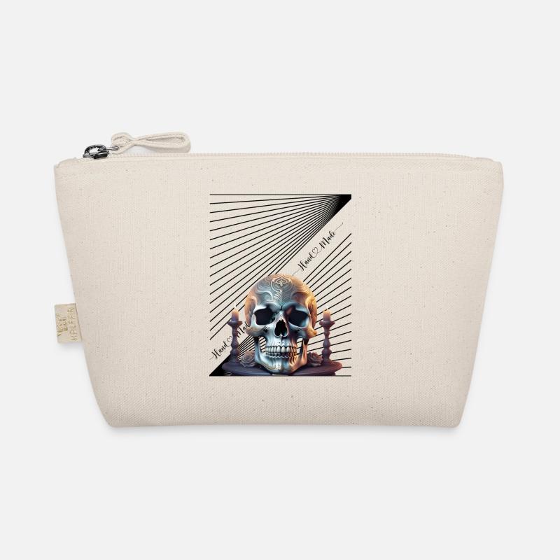 Hand Made Skull Ahead Bio-Täschchen
