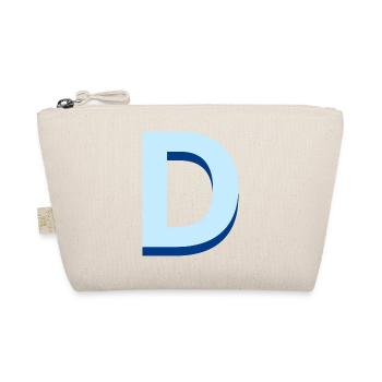 Pop und moderner blauer Buchstabe d - Bio-Täschchen - Natur - Vorne