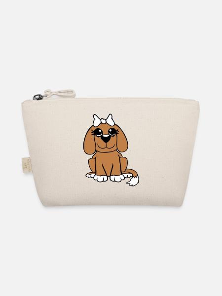 chien assis petit jolie dame arc femelle - Trousse biologique - nature - Devant