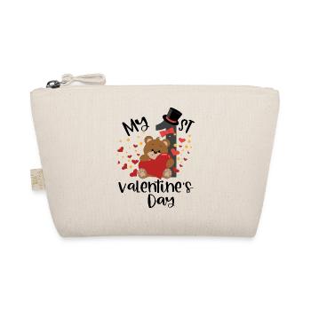 xoxo love you amore Blumen Frauen Valentinstag 14 - Bio-Täschchen - Natur - Vorne