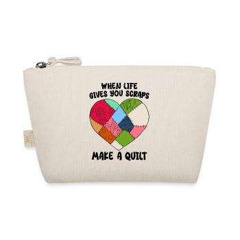 Quilting Women Grandma Quilt Lover Sewing Quilter - Organic Pouch - nature - Front
