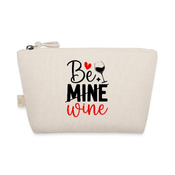 Witziges Be Mine Wine Valentinstag Wein Liebhaber - Bio-Täschchen - Natur - Vorne