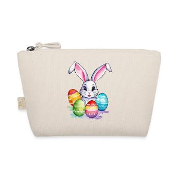Osterhase Ostern Wasserfarben - Bio-Täschchen - Natur - Vorne