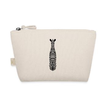 Zebra with Unique Stripes - Organic Pouch - nature - Front