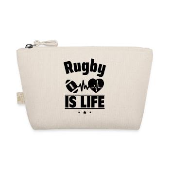 Rugby ist das Leben - Bio-Täschchen - Natur - Vorne