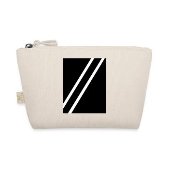 Stripes black - Organic Pouch - nature - Front