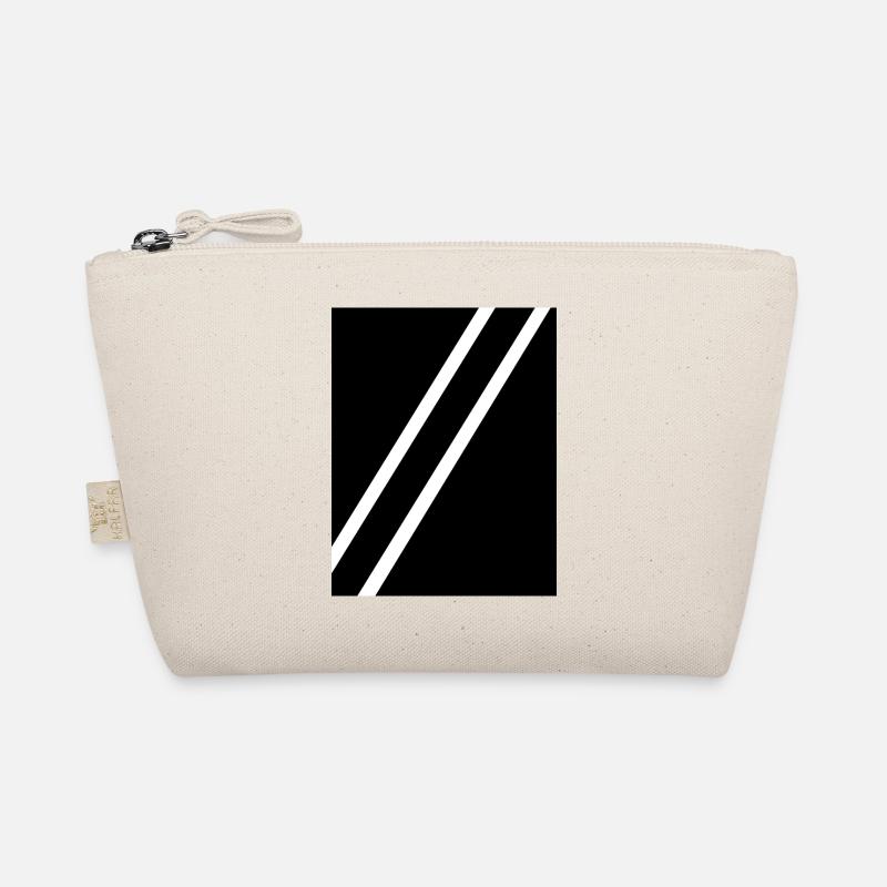 Stripes black Organic Pouch