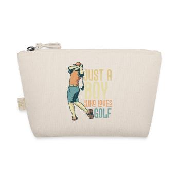 Just A Boy Who Loves Golf Golfer Hobby - Bio-Täschchen - Natur - Vorne