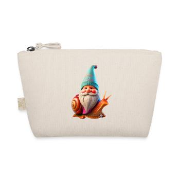Garden Gnome Snail Rider - Organic Pouch - nature - Front
