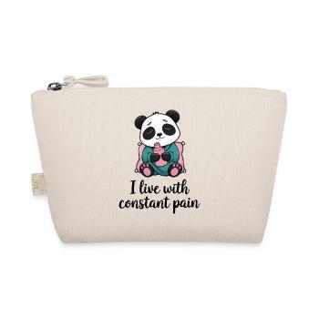 Panda mit ständigem Schmerz - Bio-Täschchen - Natur - Vorne