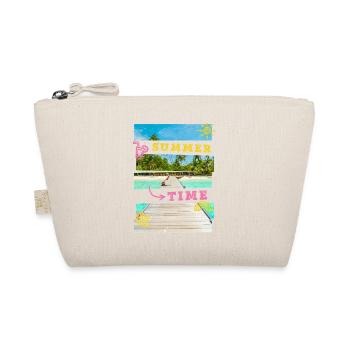 Sommer Strand Meer Palmen Urlaub Summer Time - Bio-Täschchen - Natur - Vorne
