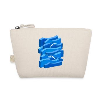 Waves & Dolphins (3D) - Organic Pouch - nature - Front