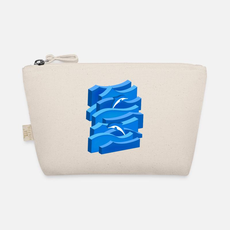 Wellen & Delfine (3D) Bio-Täschchen