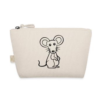 Mouse Mouse Cute Little Rat Rodent Friendly - Organic Pouch - nature - Front