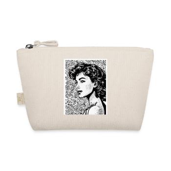 Portrait of a woman in pop art style - Organic Pouch - nature - Front