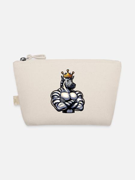 Muscular Zebra King Fitness Workout - Organic Pouch - nature - Front