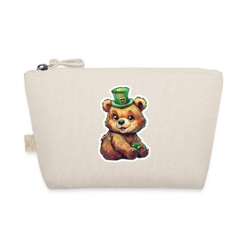 St. Patrick‘s Day Bär Geschenk - Bio-Täschchen - Natur - Vorne