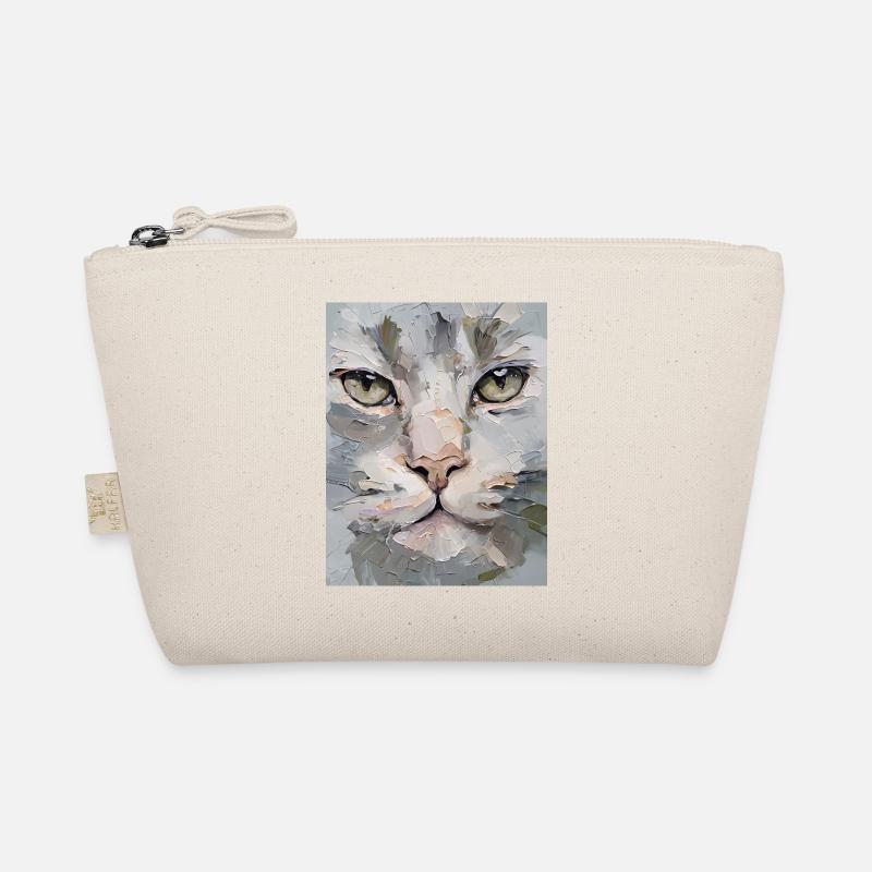 Luchs Gemälde Ölfarben Geschenk Bio-Täschchen