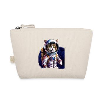 Cat Astronaut Space Gift - Organic Pouch - nature - Front